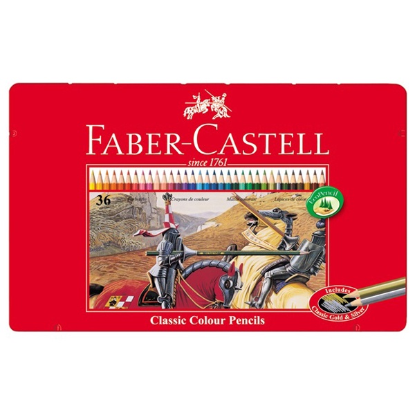 Faber-Castell-Chì Màu Rl Classic-36 Màu Dài (Hộp Thiếc)