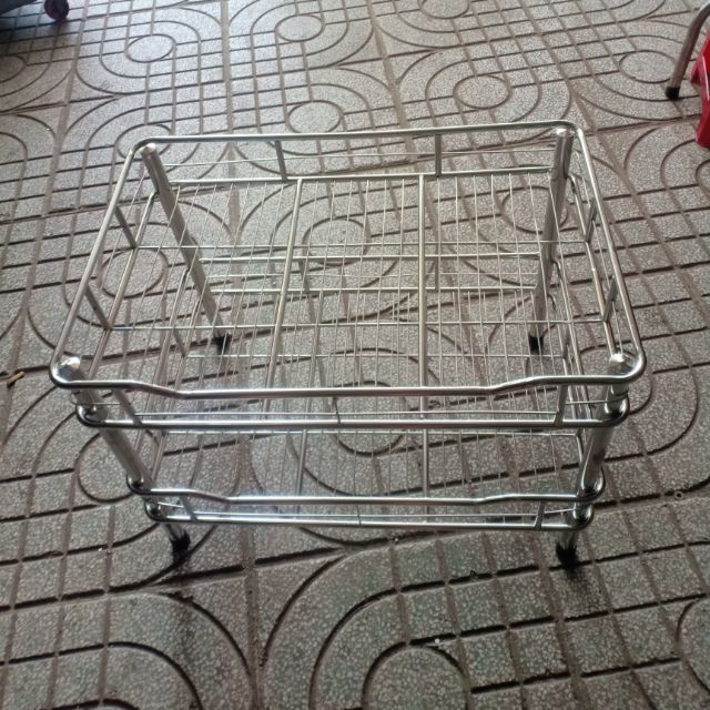 KỆ INOX ĐỨNG 2 TẦNG, KT 4060