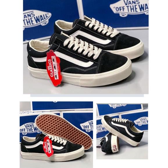 😻 Giày Vans Old Skool Black White - Đen viền Trắng