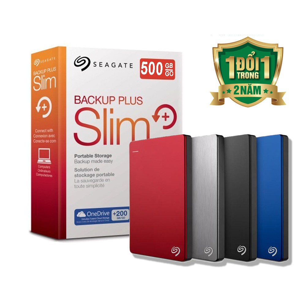 Ổ cứng di động Seagate 500GB Backup Slim - BH 24 THÁNG | BigBuy360 - bigbuy360.vn