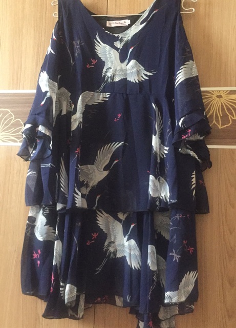 Đầm bầu voan dự tiệc- đầm oversize