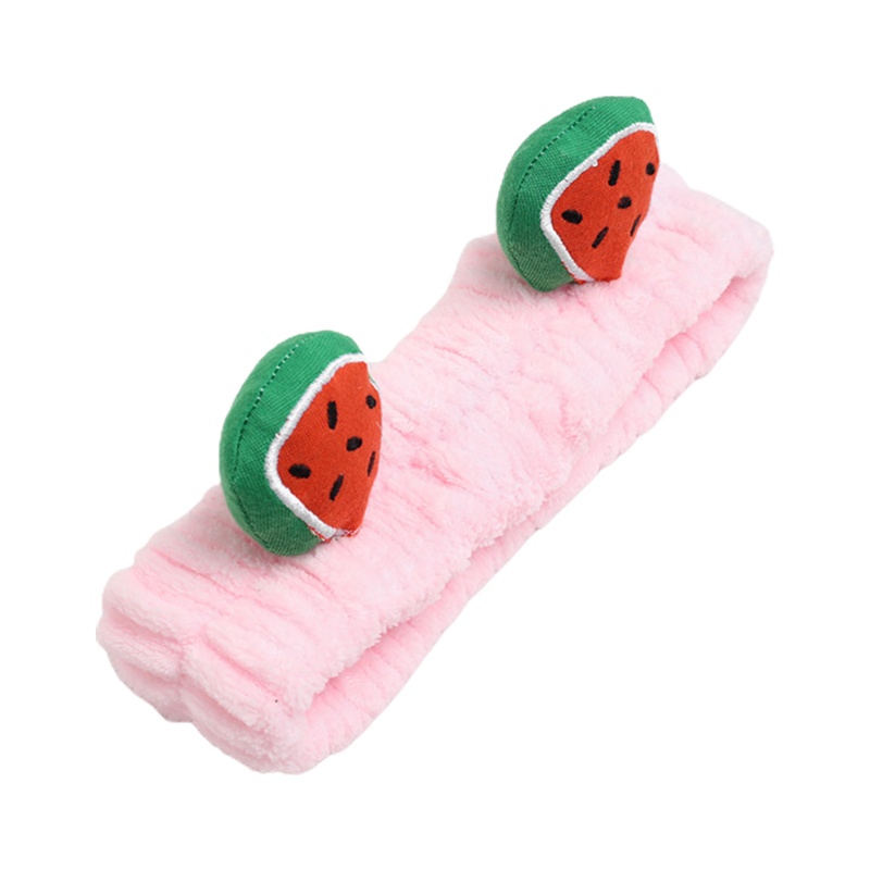 Băng Đô Vải Lông Co Giãn Kiểu Tai Thú Hoạt Hình / Trái Cây Dễ Thương Dùng Khi Rửa Mặt / Trang Điểm