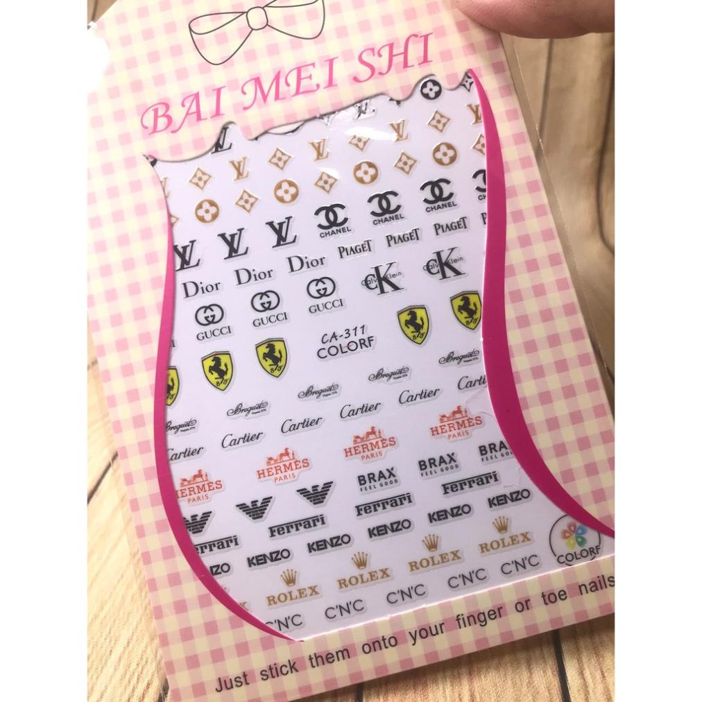 Hình dán móng tay TH mix màu