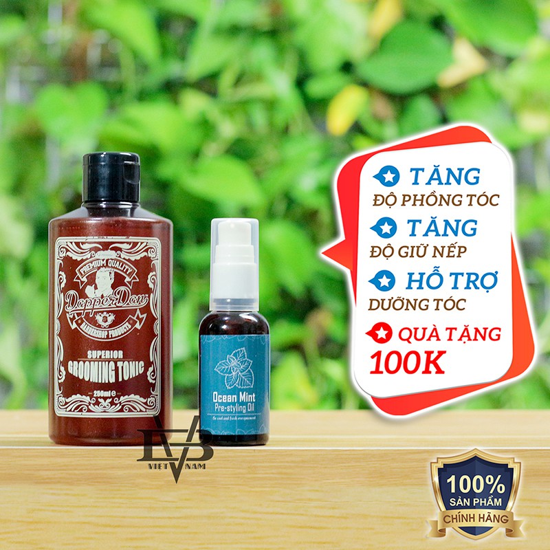 [CHÍNH HÃNG] Pre Styling xịt tạo phồng Dapper Dan Grooming Tonic 250ml + Tặng Pre Styling Oil Ocean Mint 30ml V2