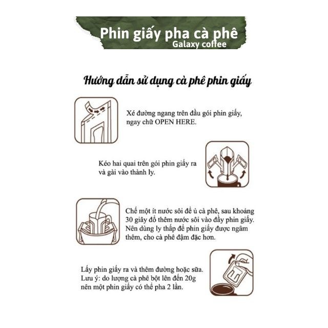 Phin Pha Cafe giấy lọc cà phê tiện lợi mang đi du lịch, văn phòng, cafe phin giấy từ Nhật Bản để pha 20gram cà phê