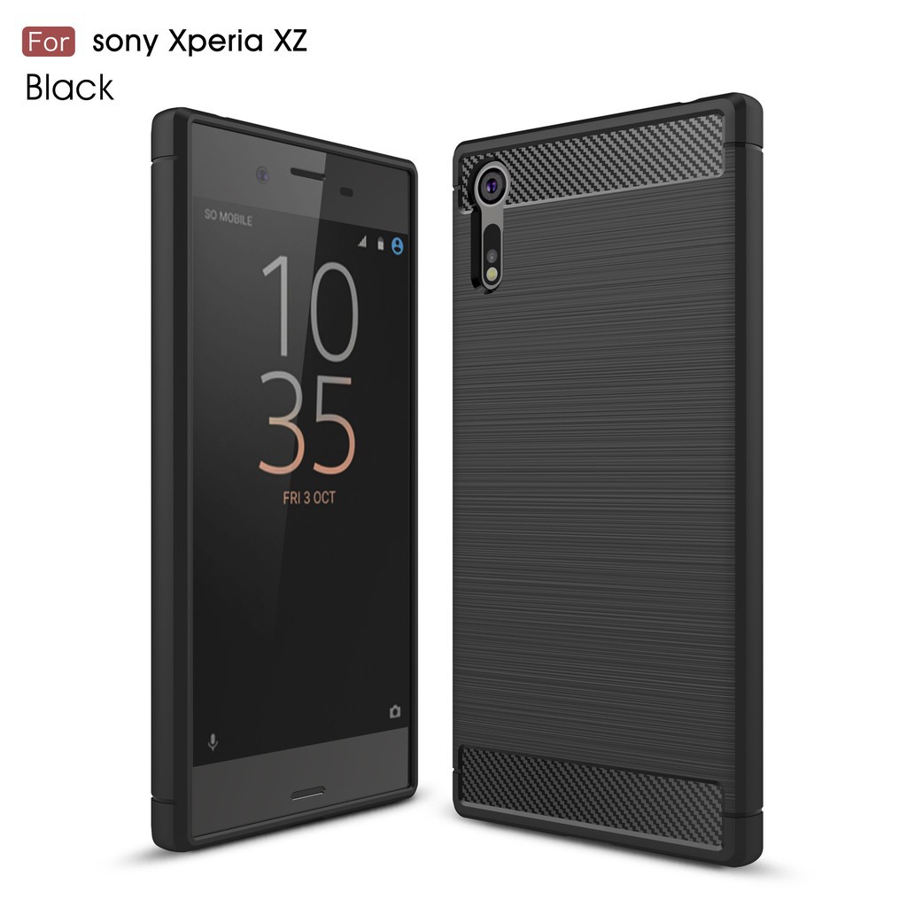 Ốp lưng điện thoại Carbon Fiber mềm dành cho Sony Xperia XZ/XZs