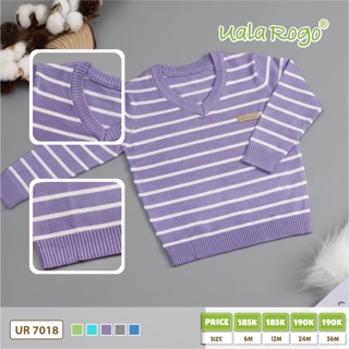 Uala109 - Áo len kẻ ngang