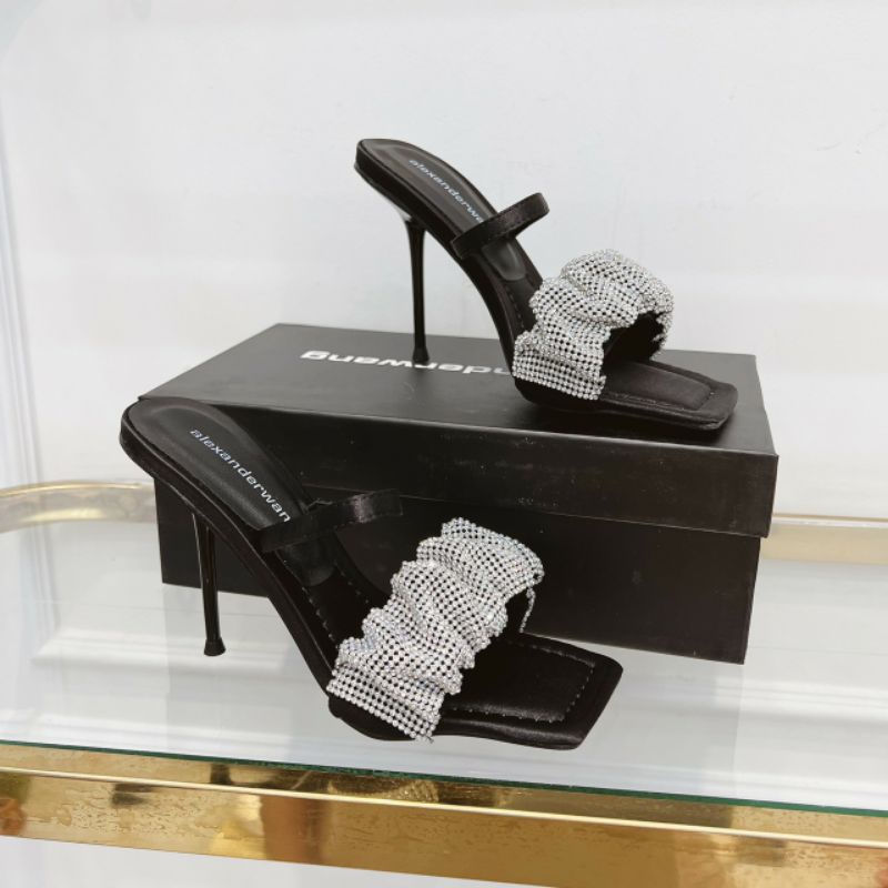 Sandal Wangg quai đá dúm gót nhọn 7p 10p có cả size 40