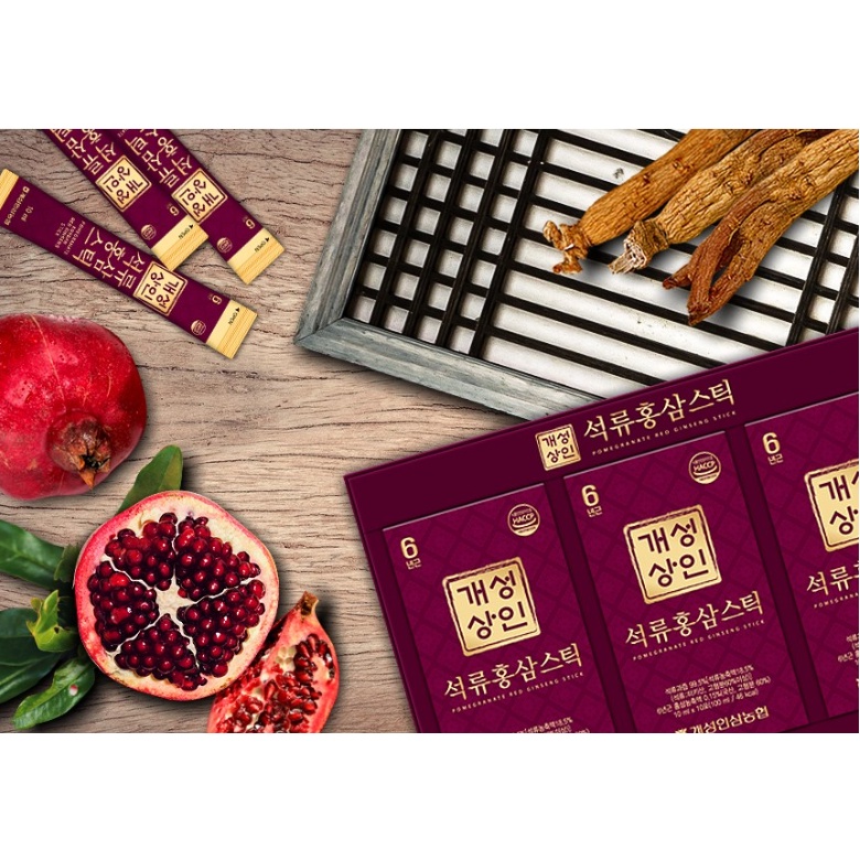 Hộp nước hồng sâm lựu đỏ Gaeseong Gangin Pomegranate Red Ginseng Stick