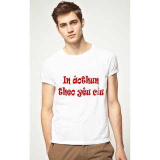 Áo thun trơn in hình theo yêu cầu ( vui lòng ghi chú lại mẫu và màu)