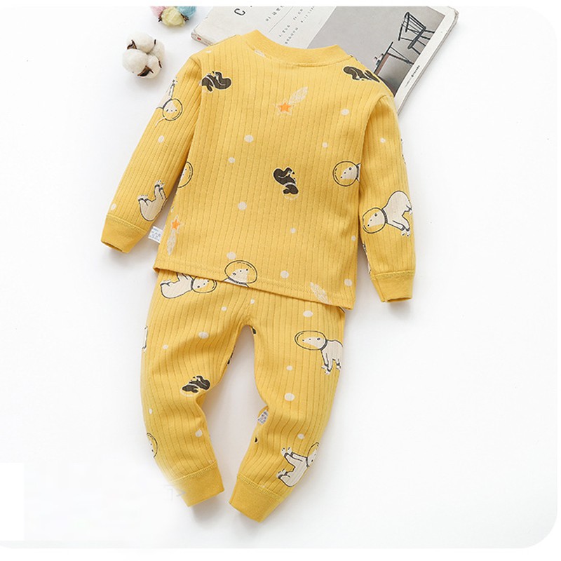 Bộ cotton dài tay thu đông cho bé Trai bé Gái Hàng Quảng Châu xuất Khẩu BDT15