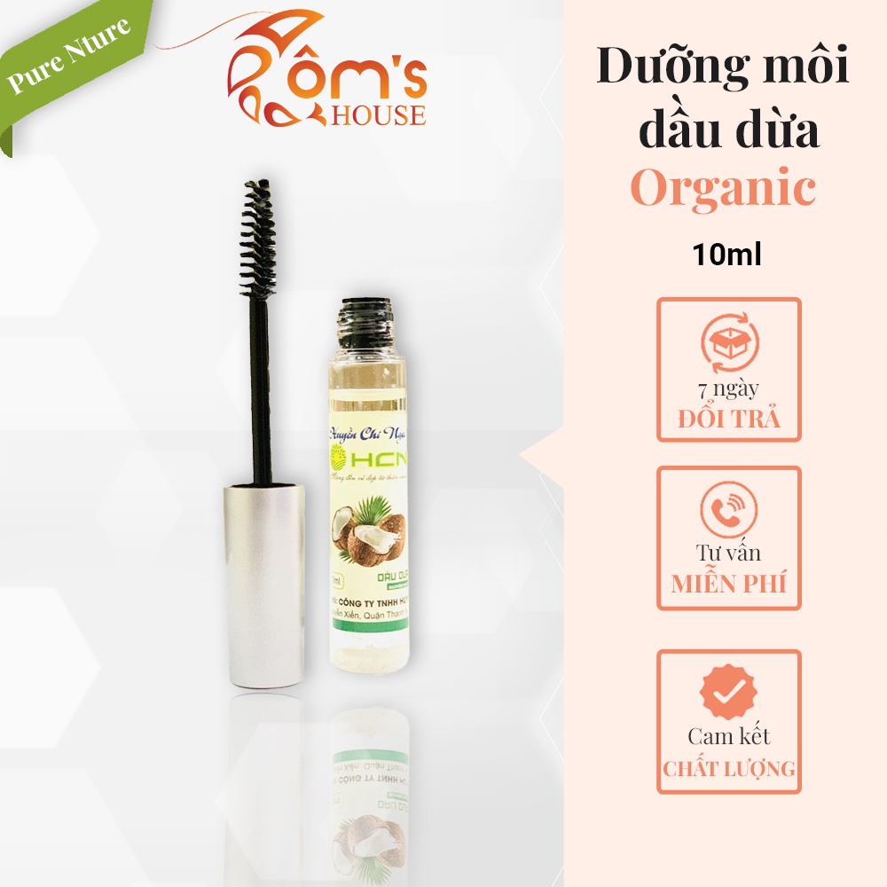 Dưỡng môi dầu dừa organic HCN KEN014, Dưỡng ẩm chống khô môi nứt nẻ, giảm thâm môi, giúp môi mềm mại