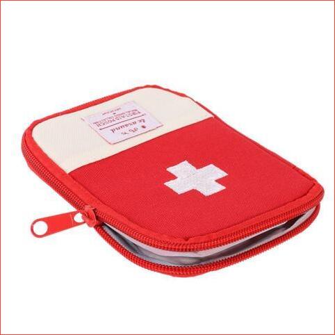 Túi y tế mini nhỏ chữ thập đựng thuốc đồ dùng cá nhân du lịch đa năng tiện dụng chống nước, túi đựng thuốc tây y tế đỏ