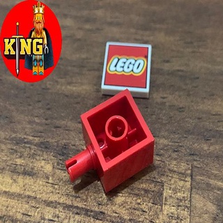 LEGO Red Brick, Modified 2 x 2 with Pin and Axle Hole