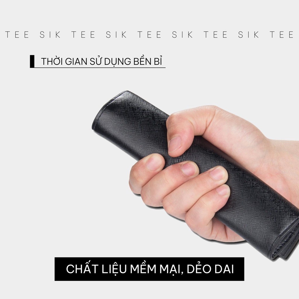 Ví dài nam nữ cầm tay TEE SIK bóp ví đựng tiền dài unisex đựng thẻ da PU cao cấp siêu mỏng nhẹ nhiều ngăn V05