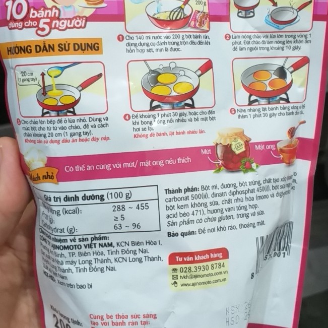 Bột bánh rán pha sẵn Ajinomoto 200g