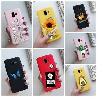 Ốp điện thoại silicon mềm hình hoa hướng dương cho Samsung Galaxy J6 (2018) / Galaxy J6 Plus 2018 J6+