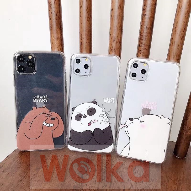 Ốp lưng hình gấu đáng yêu cho iPhone 12mini 12 Pro Max 11 11pro Max iPhone 6s 6 7 8 Plus X XR XS MAX Cute We Bare Bears | WebRaoVat - webraovat.net.vn