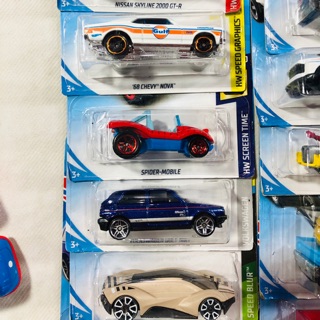 Xe mô hình hot wheels màu trắng guff