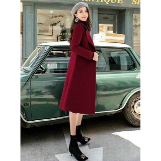 Áo khoác dạ măng tô nữ cổ vest cao cấp Thoitranghd