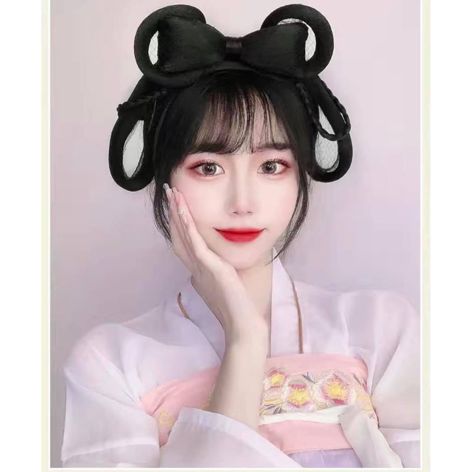 Bờm tóc búi tết sẵn