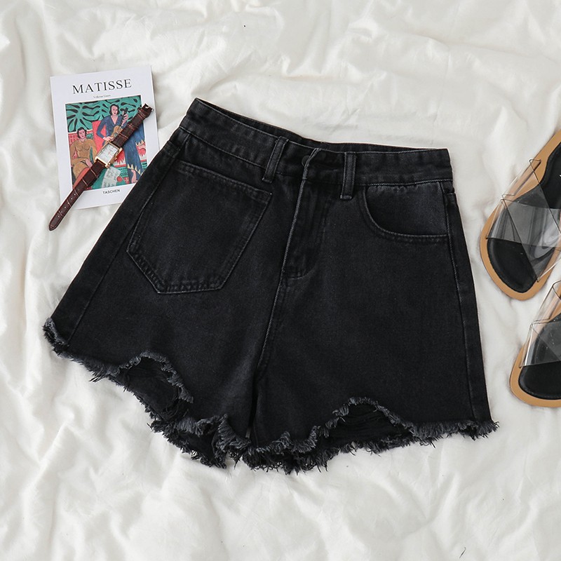 LEEVA - Quần short nữ lưng cao phối túi S020
