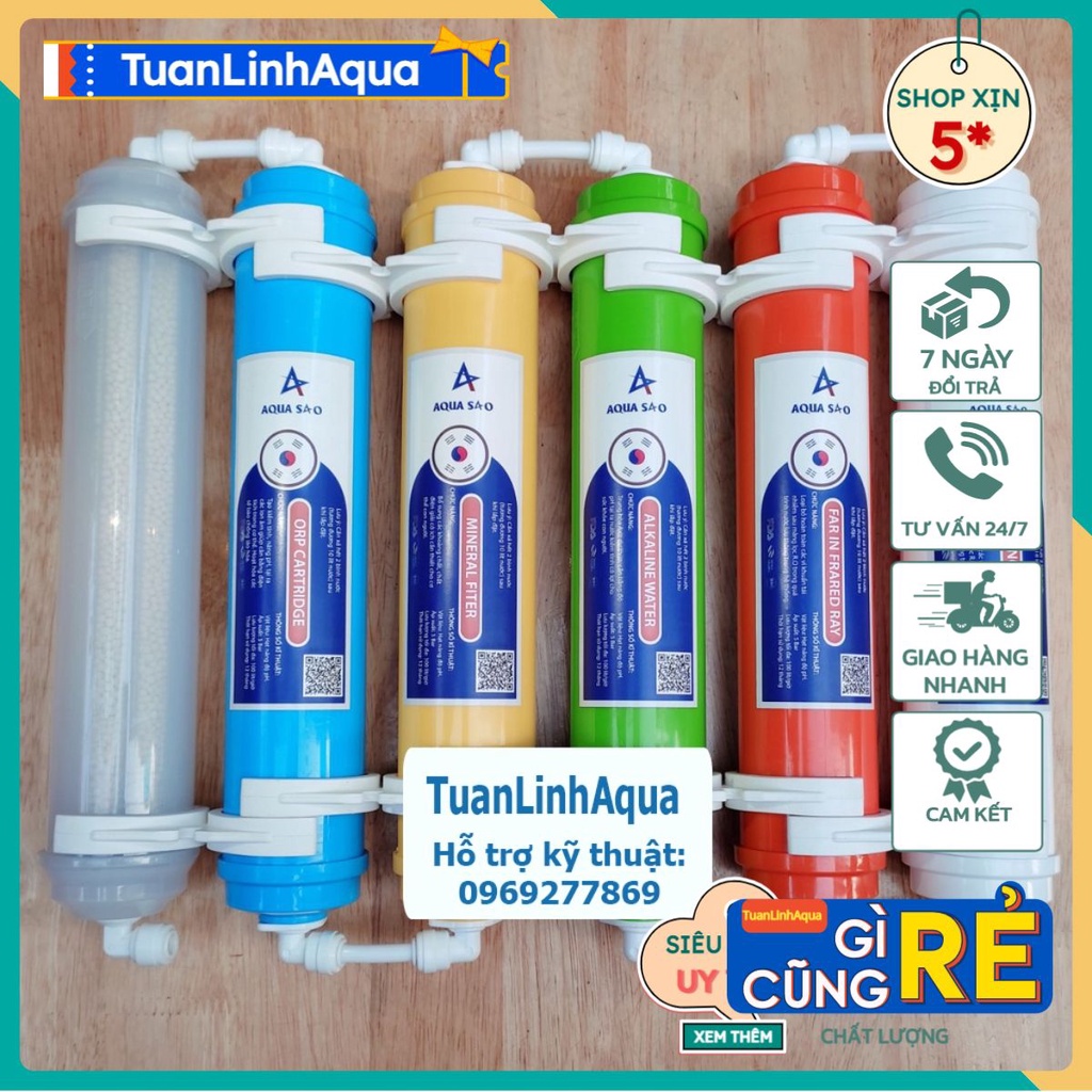 Bộ Lõi Lọc Tạo Khoáng AQUA 5 6 7 8 9 10 Chính Hãng Dùng Cho Các Dòng Máy Lọc Nước RO