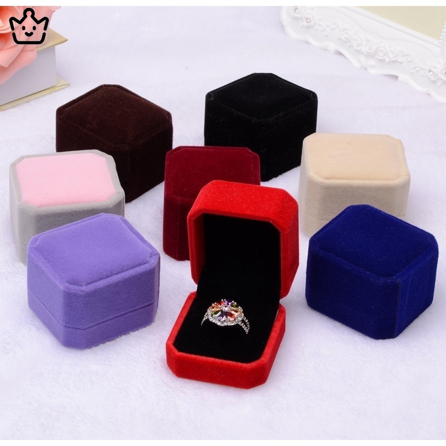 Hộp Trưng Bày Nhẫn Cưới Bằng Nhung Thanh Lịch JP6