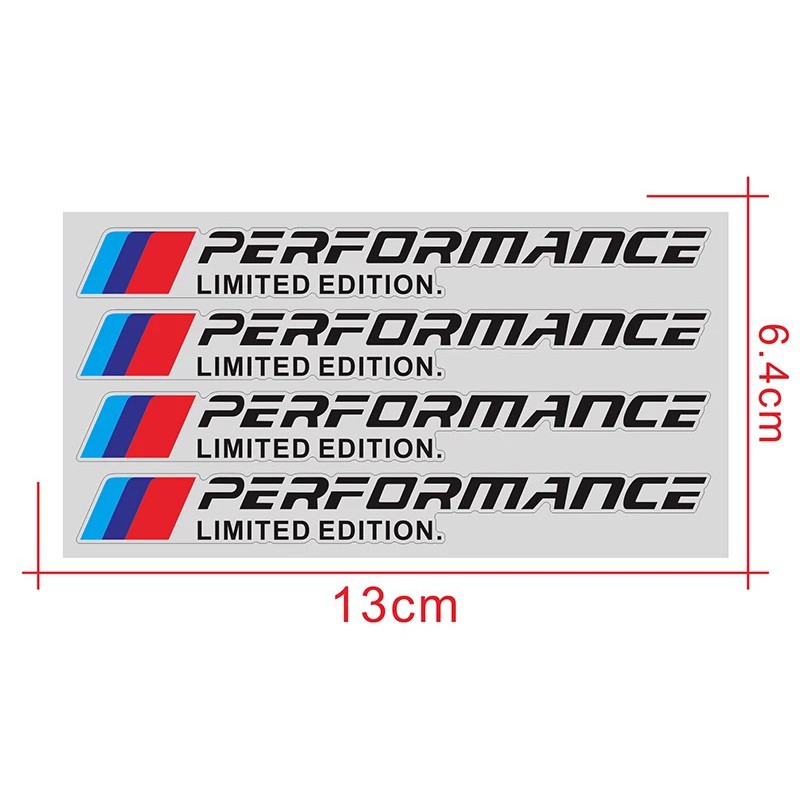 Bộ 4 tem dán tay nắm cửa xe ô tô Performance 03