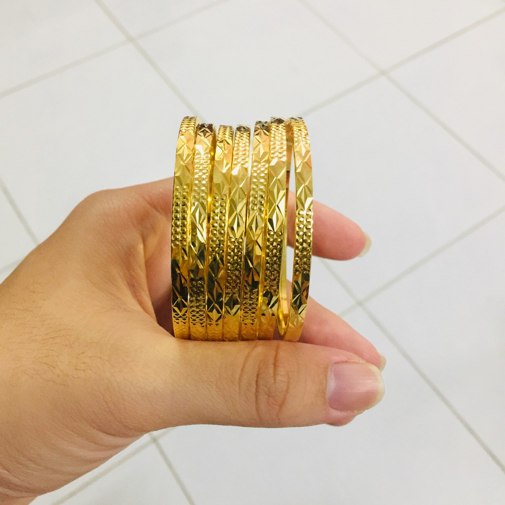 BỘ 7 VÒNG XIMEN KHÓA GÀI NHƯ VÀNG THẬT CAO CẤP