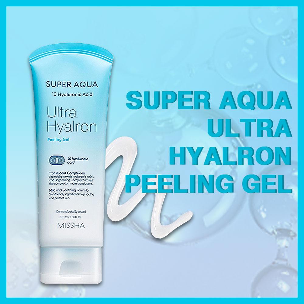 Gel Tẩy Tế Bào Chết Sáng Da Missha Super Aqua Ultra Hyalron Peeling Gel 100ml Hàn Quốc