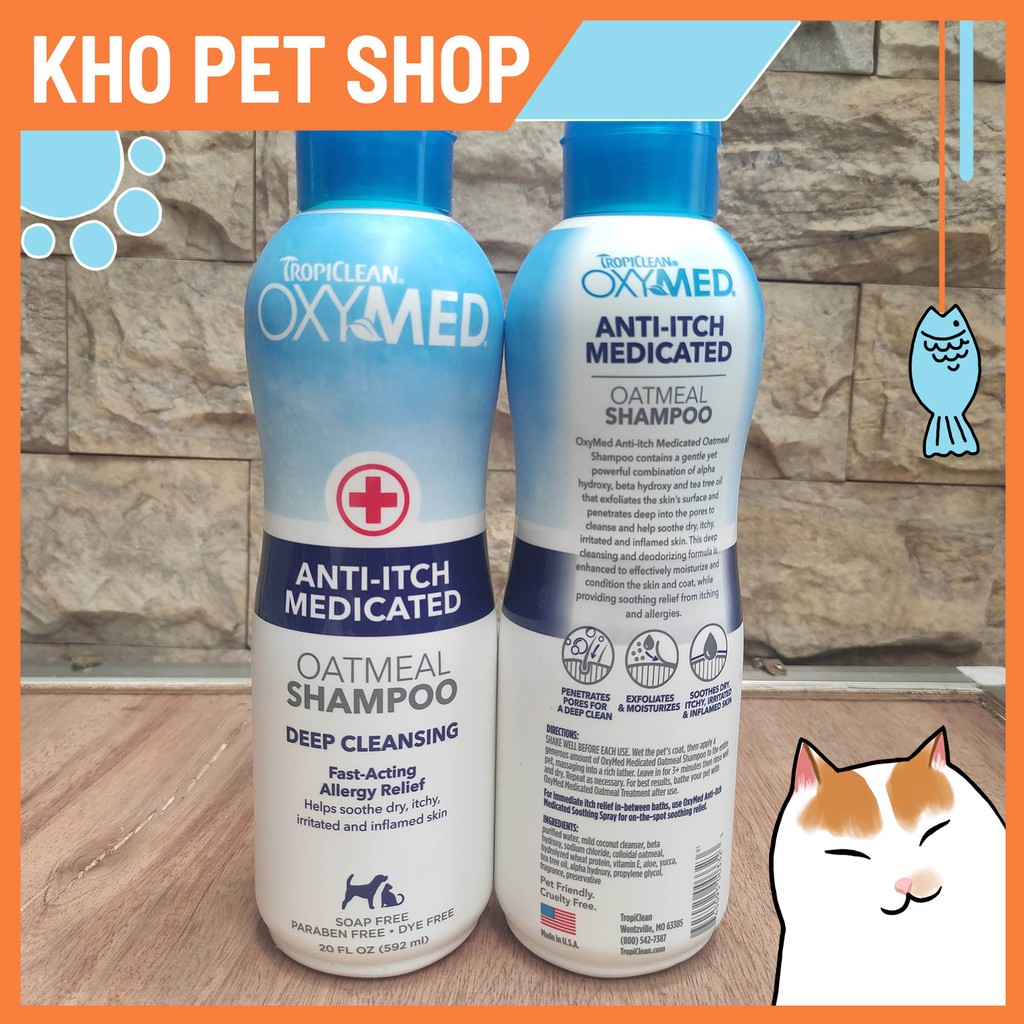 Sữa tắm Oxymed ANTI-ITCH giảm viêm da cho thú cưng