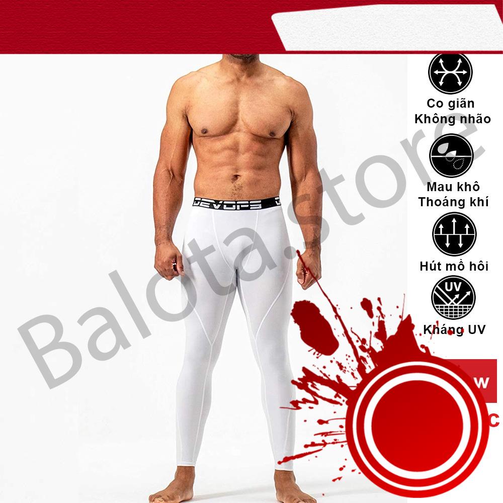 Quần giữ nhiệt nam legging Devops lót nỉ from ôm cạp cao co giãn người tập gym chạy bộ đá bóng mùa đông