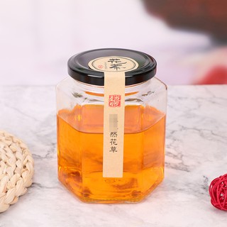 Hũ Thủy Tinh Lục Giác JIMMEAL Nắp Thiếc Đen Đựng Thực Phẩm, Đồ Khô Lọ Thủy Tinh, Hộp Thủy Tinh Lục Giác