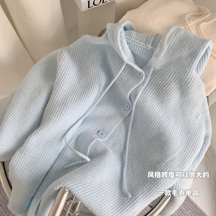 Áo Hoodie Croptop Dệt Kim Mềm Mại Cho Nữ