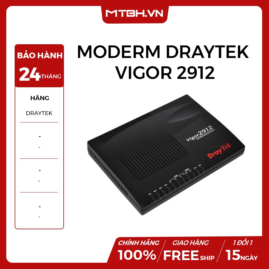 Bộ định tuyến MODEM DRAYTEK VIGOR 2912 Series NEW BH 24TH