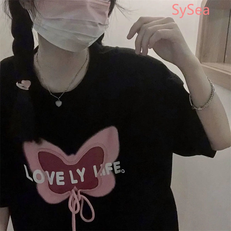 Áo Thun Phối Nơ Thời Trang Mùa Hè Hàn Quốc Dành Cho Nữ