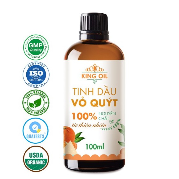 Tinh dầu Quýt KingOil nguyên chất từ thiên nhiên, xông phòng, thơm phòng, thư giản, đuổi muỗi, khử khuẩn, giảm stress