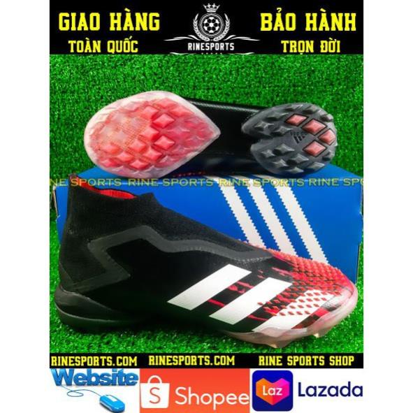 GIÀY BÓNG ĐÁ Predator 20.3 đen đỏ cổ cao không dây SÂN CỎ NHÂN TẠO HÀNG SUPER THAILAND *^ ^ *
