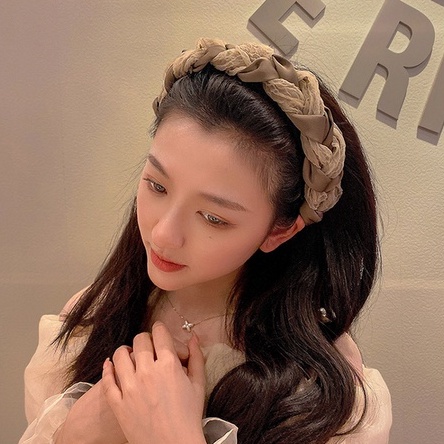 Băng Đô Cài Tóc Màu Cà Phê Đen Phong Cách Hàn Quốc Thời Trang Xuân Hè 2022