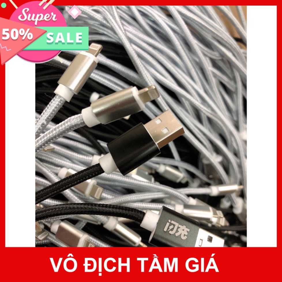 Dây cáp sạc iphone/Samsung, dây dù 3M chống đứt, hỗ trợ sạc nhanh,]