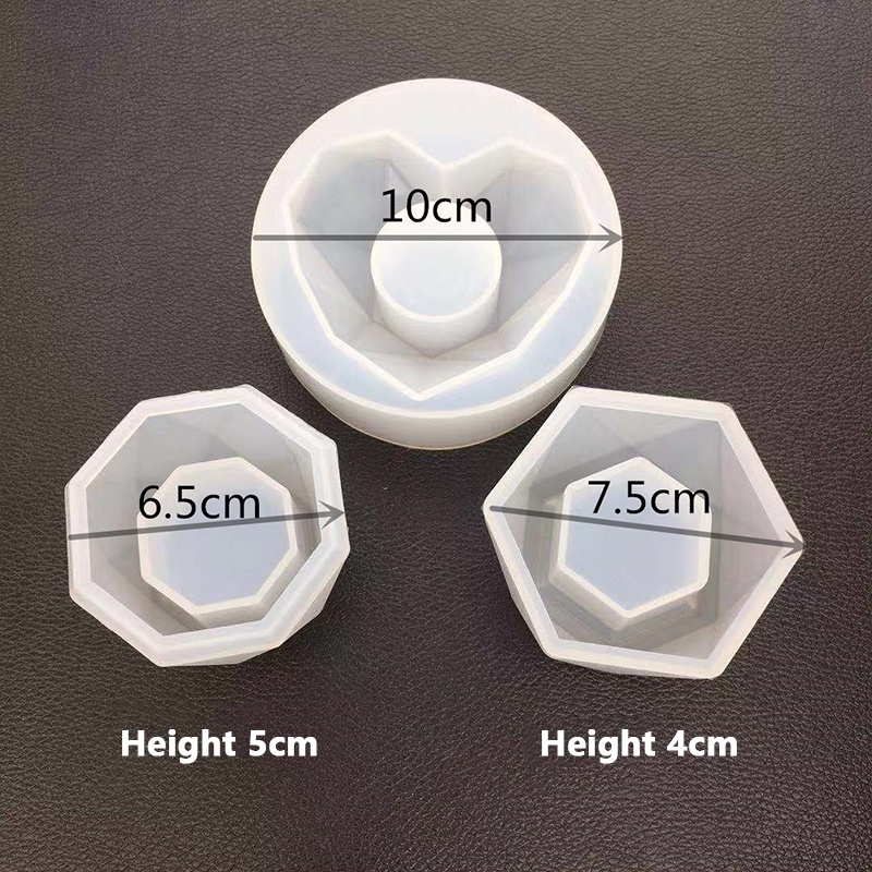Khuôn silicon dùng làm chậu hoa / xà phòng / nến / đất sét / xi măng 3D tiện lợi đa năng