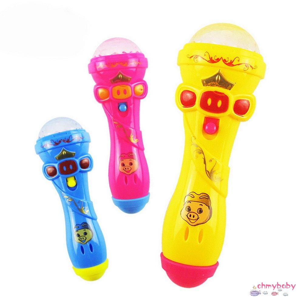 【OMB】 Creative Torch Shape Microphone Flash Light Up LED Light Flash Toy Gift