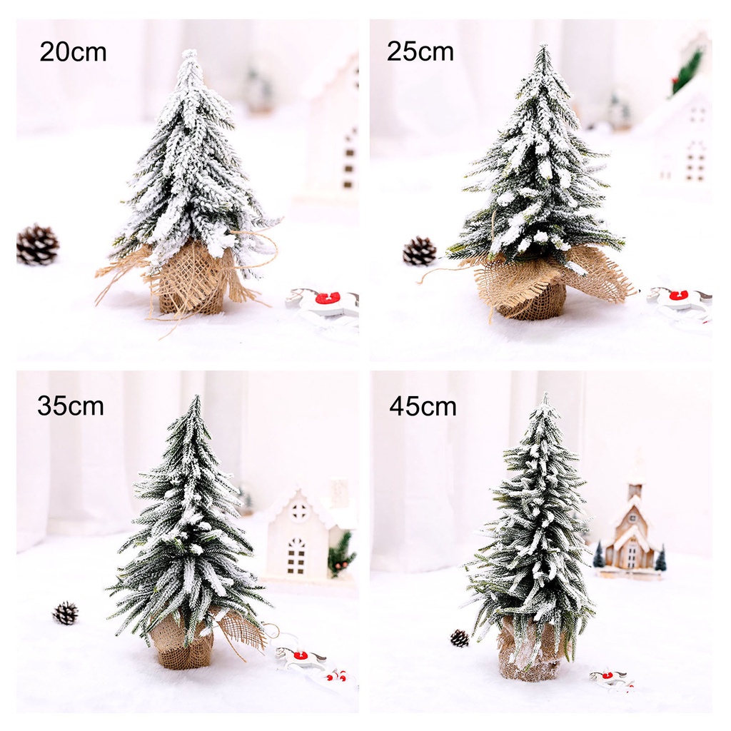 Cây thông giáng sinh nhân tạo bằng PVC 20cm/ 25cm/ 35cm/ 45cm nhiều màu tuỳ chọn trang trí nhà cửa