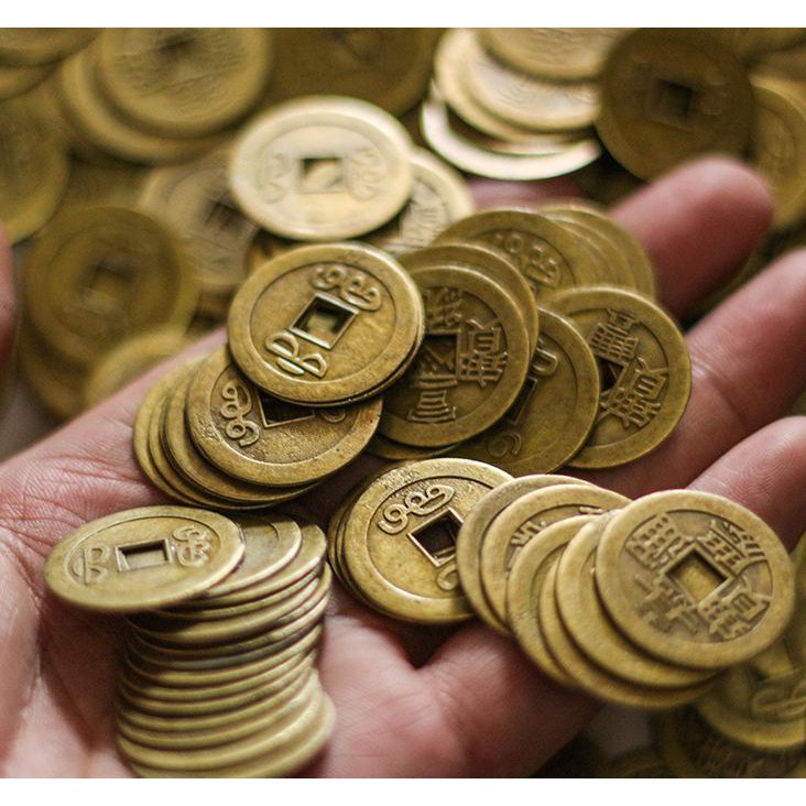 Đồng xu âm dương ngũ đế tài lộc bằng đồng( 20 xu)