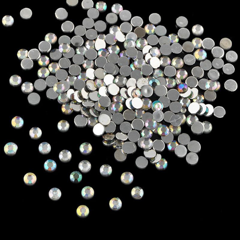 Bộ 1000 hạt kim cương nhựa acrylic tự trang trí móng tay 4mm