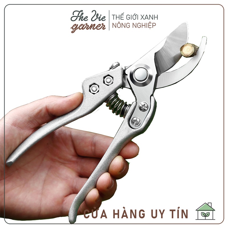 Kéo cắt cành cộng lực SK-5 làm bằng thép không gỉ - Tay cầm bằng gang chắc chắn - Lưỡi dao sắc bén, sử dụng nhẹ nhàng