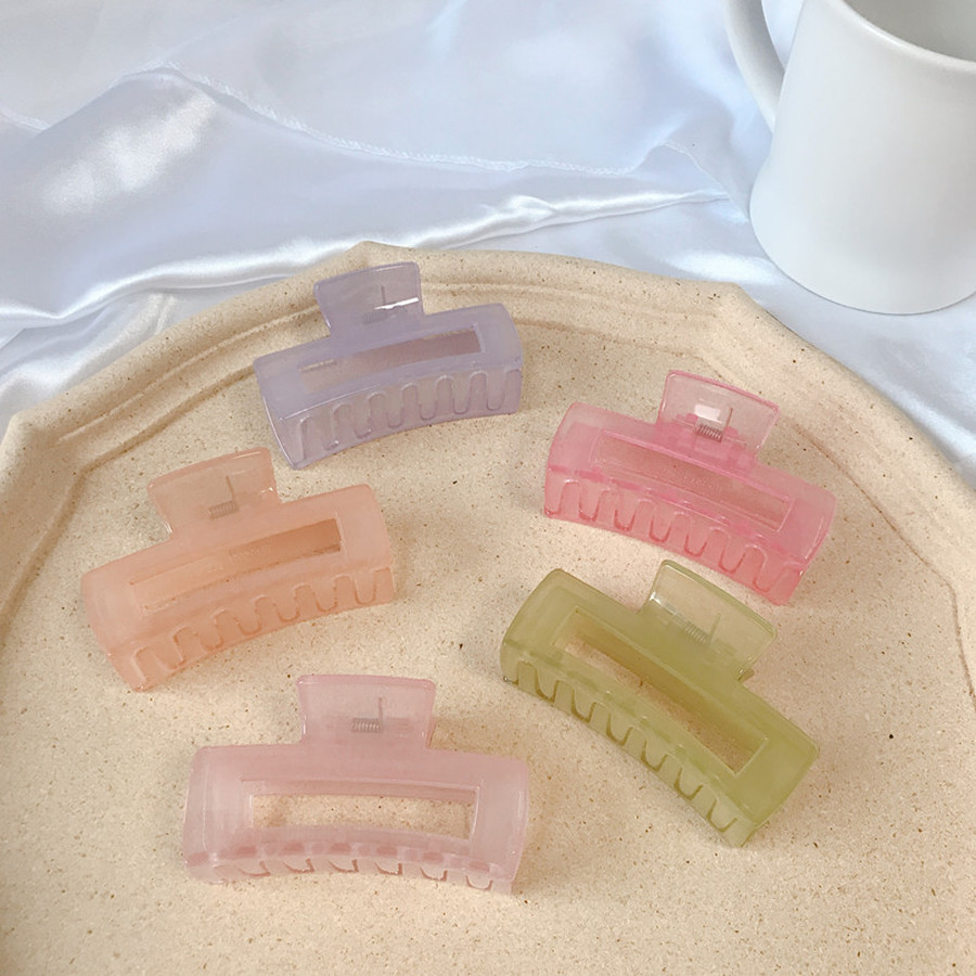 Kẹp gắp tóc nhựa màu trơn đơn giản