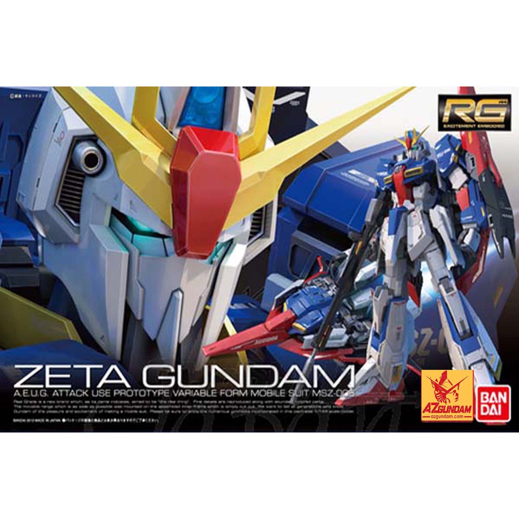 Mô Hình Gundam RG 10 Zeta Gundam  Tỉ Lệ 1/144 Đồ chơi Lắp Ráp Anime Model Kit