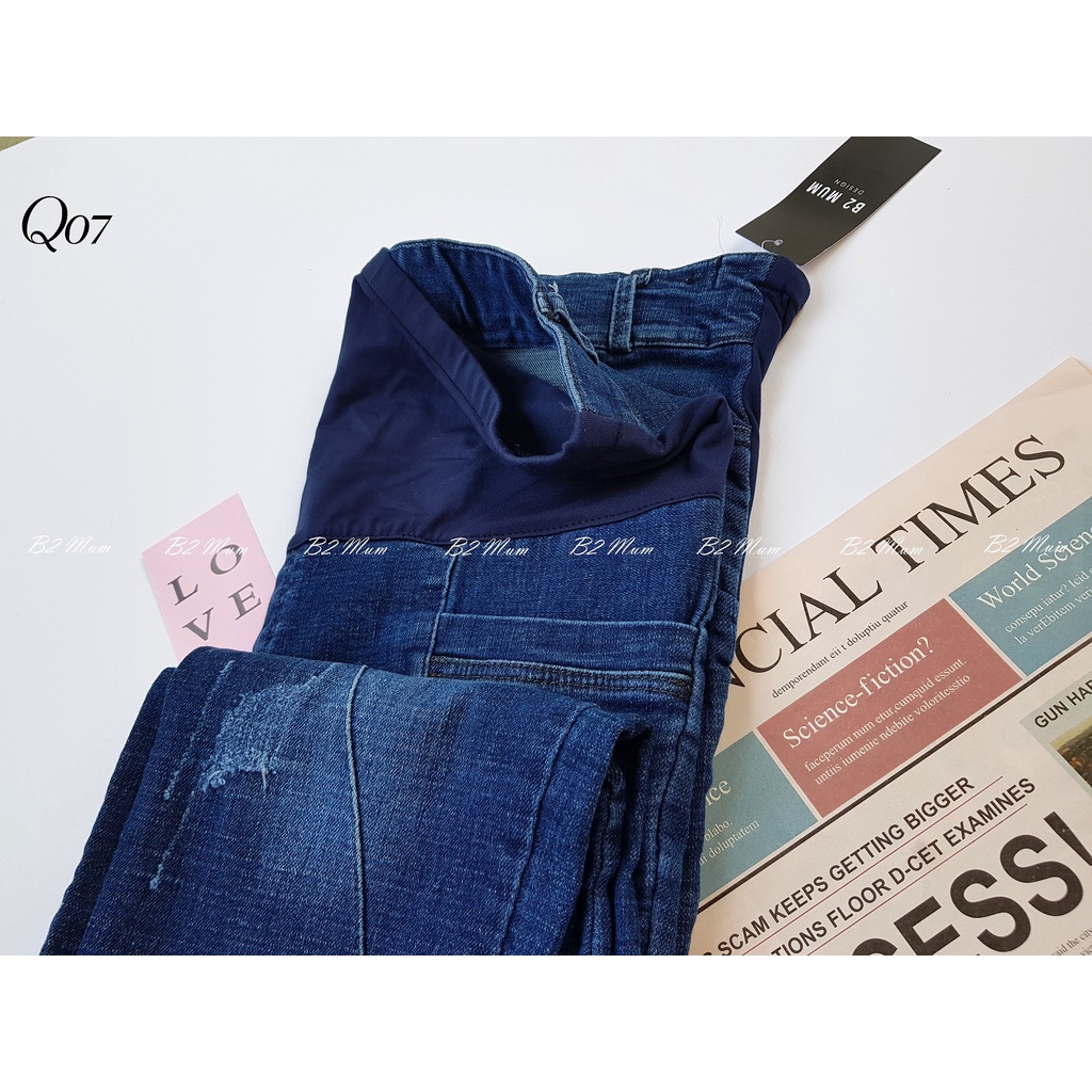 Q07 Quần bầu bò baggy cào xanh from rộng thoải mái 2 MUM